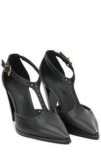 Pinko Pointed Toe T-Bar Pumps