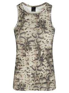 Pinko Print Crewneck Sleeveless Top