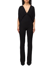 Pinko V-Neck Draped Jumpsuit
