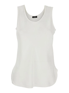 Plain Scoop Neck Satin Top