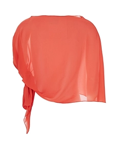 Plain Sheer Tie Detail Shawl