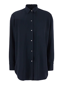 Plain Shirt With Classic Collar Tech Fabric