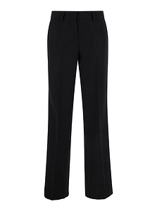 Plain Straight Pants With Belt Loops