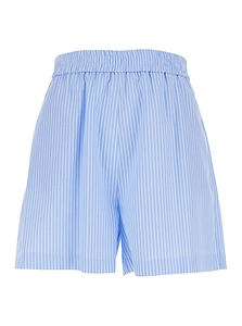 Plain Striped Relaxed Shorts