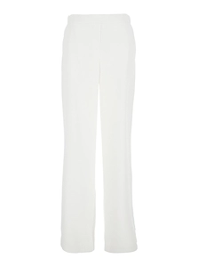 Plain Wide Leg Pants With Elastic Waist