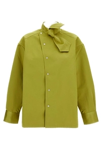 Plan C Asymmetric Scarf Collar Duchesse Shirt