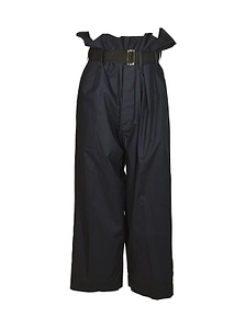 Plan C Belted Wide-Leg Pants