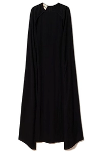 Plan C Cape Back Draped Dress