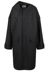Plan C Felted Drop Shoulder Coat
