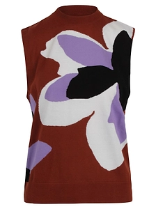 Plan C Flower Knit Vest