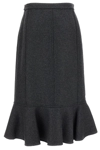 Plan C Ruffled Hemline Double Skirt