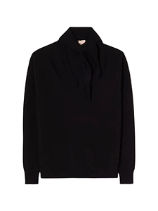 Plan C Tie Neck Sweater