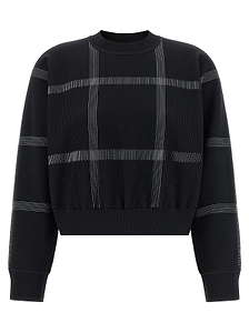 Pleats Please Issey Miyake Crossing Knit Sweater
