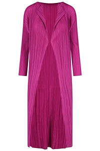 Pleats Please Issey Miyake Pleated Long Coat