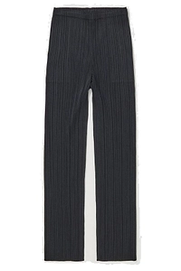 Pleats Please Issey Miyake Pleated Straight Leg Trousers