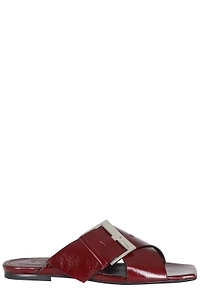 Poeve Emma Buckled Slip-On Mules