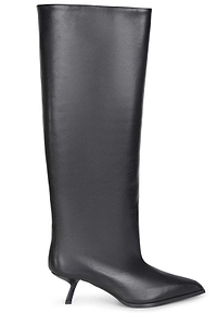 Poeve Pointed-Toe Mid Heel Boots