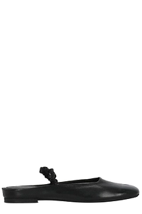 Poeve Ruched Slingback Flat Mules