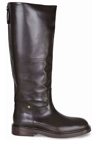 Poeve Zippered Leather Boots