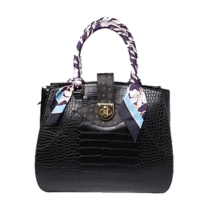 Pollini Embossed Top Handle Bag