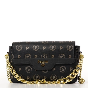 Pollini Logo-Lettering Chain-Linked Shoulder Bag