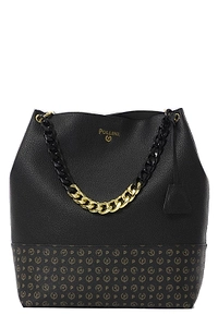 Pollini Logo-Lettering Chain-Linked Shoulder Bag