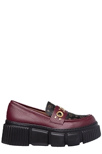 Pollini Round Toe Slip-On Loafers
