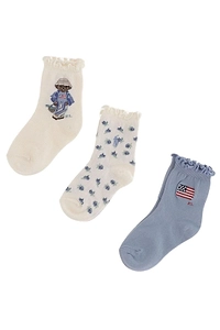 Polo Ralph Lauren Kids Ruffled Logo Ankle Socks