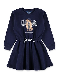 Polo Ralph Lauren Kids Bear-Print Crewneck Dress
