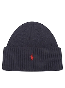Polo Ralph Lauren Kids Logo Embroidered Cable Knit Beanie