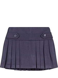 Polo Ralph Lauren Kids Logo Embroidered Pleated Skirt