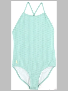 Polo Ralph Lauren Kids Textured One-Piece Swimsuit