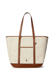 Polo Ralph Lauren Logo Embroidered Tote Bag