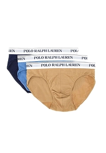Polo Ralph Lauren Logo-Waist Briefs 3 Pack