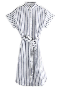 Polo Ralph Lauren Pony Embroidered Striped Dress
