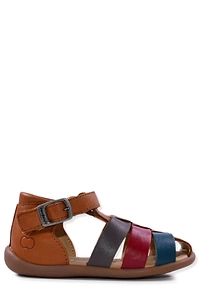 Pom D'api Logo Embossed Buckled Flat Shoes