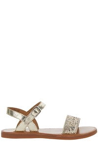 Pom D'api Plagette Buckle Glitter Sandals