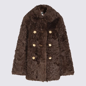 Ports 1961 Double-Breasted Faux Fur Coat