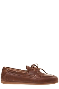 Posa Lace-Up Flat Loafers