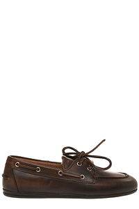 Posa Lace-Up Flat Loafers