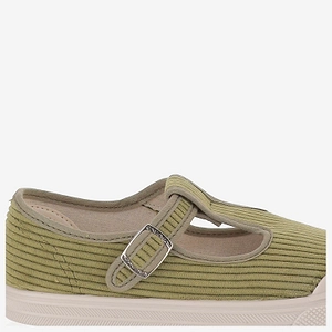 PÈPè Corduroy Strap Flat Shoes