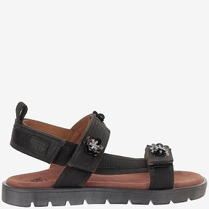 PÈPè Floral Appliqué Strap Sandals
