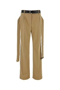 Prada Belted Twill Trousers