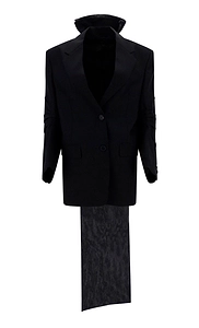 Prada Bow Detailed Single Breasted Coat