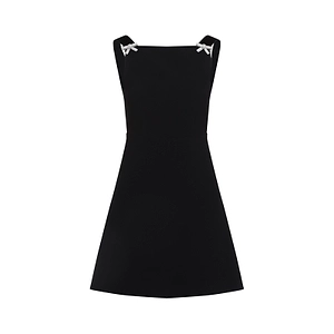 Prada Bow Detailed Cady Mini Dress