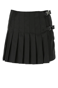 Prada Buckled Pleated Mini Skirt