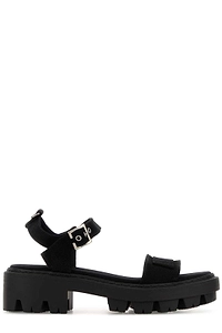 Prada Buckle Strap Platform Heeled Sandals
