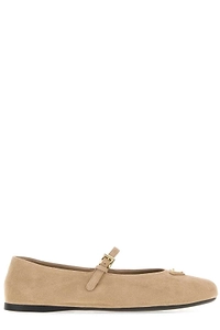 Prada Buckled Strap Ballet Flats