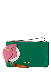 Prada Busta Con Lampo Fish Wrist Pouch