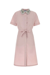Prada Button-Up Poplin Shirt Dress